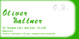 oliver wallner business card